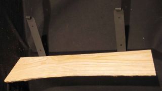 Live Edge / Natural Edge Slab LOCUST Wood Shelf With Custom Steel 