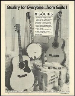 THE GUILD MADEIRA VINTAGE GUITAR SERIES AD 8X11 FRAMEABLE 