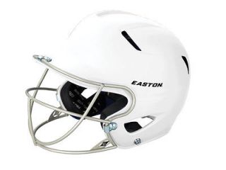 Easton Stealth Grip Batters Helmet with Fastpitch Softball Mask White 