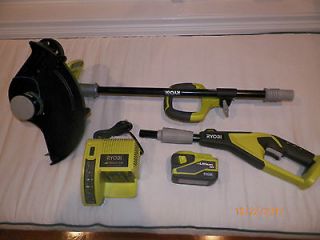 RYOBI 24V LITHIUM STRING TRIMMER/EDGER, WITH LITHIUM BATTERY AND 