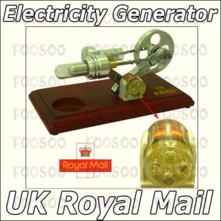 Hot Air Stirling Engine, Electricity/Power Generator, 4 LEDs, Fancy 