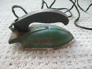 Antique Vintage Electric Childs Iron with Wooden Handle