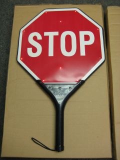 Roadway Displays Hand Held LED Flashing Stop Sign