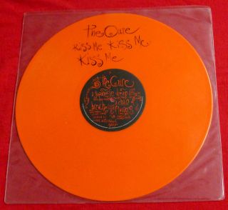 THE CURE  Kiss Me  6 Track orange vinyl 12 in Printed PVC Sleeve