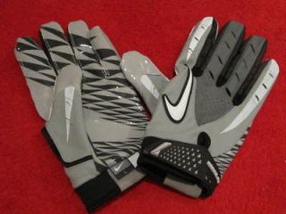   VAPOR JET Synthetic Football Receiver Gloves White Gray Black L 2XL