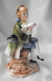 Victorian Figurine Man Porcelain Statue Japan Figure 6 New Old Stock