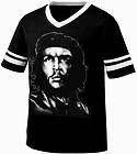   El Cuba Revolution Guerrilla Portrait Mens V Neck Ringer T Shirt