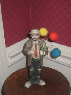 Emmett Kelly Jr. Clown Figurine Balloons for Sale 9 Tall Flambro 