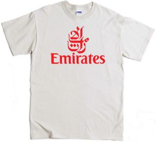 Emirates T Shirt Screenprint A380 747 Airlines Airways Aviation Cabin 