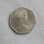 Great Britain 50 New Pence 1969 Coin Elizabeth II