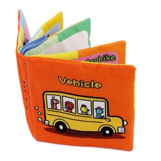 Baby Book Fabric Toy Vehicle Object recognition best child learning 