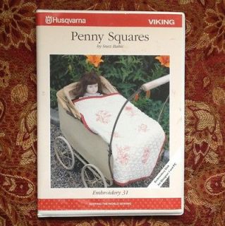 Embroidery Designs Disk # 31  Penny Squares   for Husqvarna Viking 