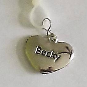 GANZ PUFFED HEART PERSONALIZED CHARMS OR PENDANTS LETTER B NAMES