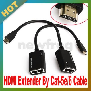 HDMI Cable Extender by LAN Cat 5e or Network Cat6 up to 30 Meters Long 