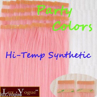   Hi Temp SYN 3M Tape in Hair Extensions #PINK PARTY Colors Lux.Vogue