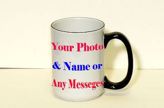 EXTRA LARGE Personalized Photo or Logo Mug 15OZ   Your design or photo 