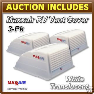 MAXXAIR Vent Cover 3 PACK TRANS WHITE   Brand New Maxx Max Air RV 