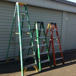 Step Ladder Set of 3 (one 8 Foot Werner & Two 6 Foot Husky)
