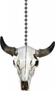 Cow Skull Fan Pull Western Decor   