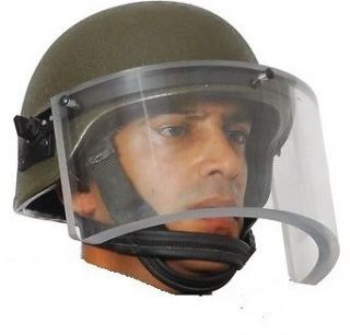 Helmet Bulletproof Face Shield Kevlar Ballistic GLASS Visor Tactical 