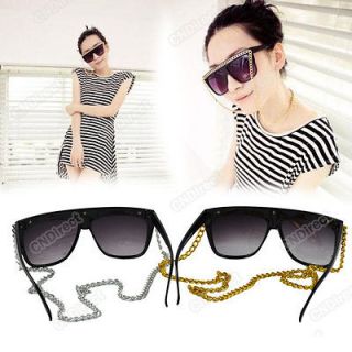   Tone Gold/Silver Chain full frame Sunglasses Lady Glasses Eyeglasses