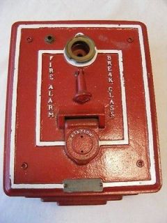 Vintage Fire Alarm Autocall Cast Iron Fire Alarm Box