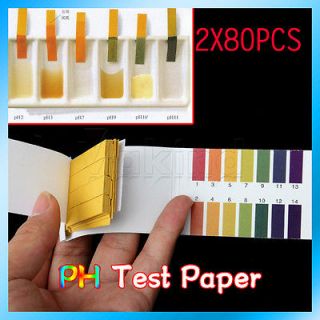   160 Full Range 1 14 pH Test Paper Strips Litmus Testing Kit N