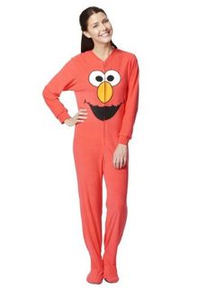   FOOTED Fleece Pajamas ELMO Sesame Street Footsie Footie Costume