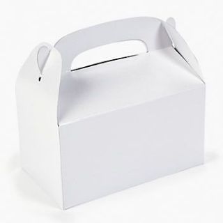 12 lot White Treat Boxes for Party Favors