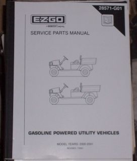   GO GOLF CART ELECTRIC WORKHORSE/COMMANDER PARTS MANUAL MODEL YEAR 2001