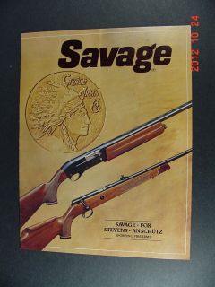 1981 SAVAGE ARMS Firearms gun catalog FOX STEVENS AND ANSCHUTZ