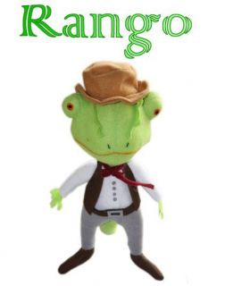 RANGO Movie Action Figure 10 Green Stuffed Plush Toy Johnny Depp 