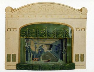 Museum Postcard antique TOY THEATER Seix i Barral / Barcelona SPAIN 