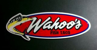 WAHOOS FISH TACO RED VANS OFF THE WALL SKATEBOARD Bumper Bike Board 