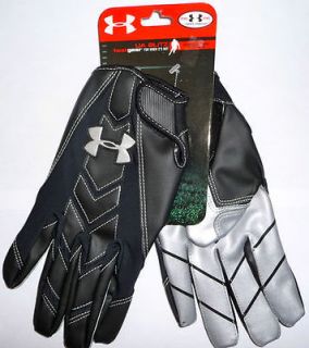 NWT $34.99 UNDER ARMOUR YOUTH FOOTBALL GLOVES SIZE YOUTH LARGE GREAT 
