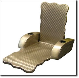 POOL FLOAT UNSINKABLE SCALLOPED CHAISE Lounger BRONZE