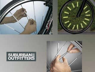 10 Bike Reflective Spoke Strips Reflectors 360° Reflection Cycle 
