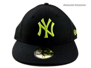 New Era NY Yankees Low Profile Black/Lime Hat Cap Men
