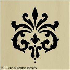 1089 STENCIL Fleur De Lis damask wall chic decorative