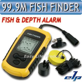 Sonar Fish Finder Fishfinder Alarm Ice Transducer 100M