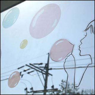GIRL&BUBBLE Window/Tile Wall Vinyl Sticker Decal IW 02