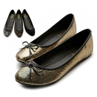 ollio Womens Ballet Flats Loafers Glitter Lace Ups Comfort Multi 