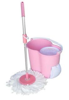   Friendly 360 Degrees Rotating Magic Mop Spin Dry Bucket 2 Mop Heads