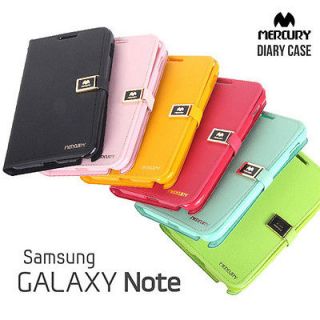 For Samsung GALAXY Note i9220 N7000 MERCURY Color Leather Diary Case 