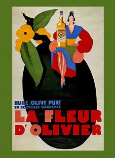   Table Fashion Lady Flower French Cook Vintage Poster Repro FREE S/H