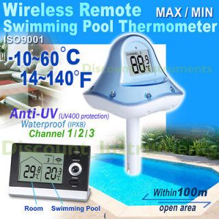 Remote Floating Wireless Swimming Pool Thermometer Water Pond Spa 