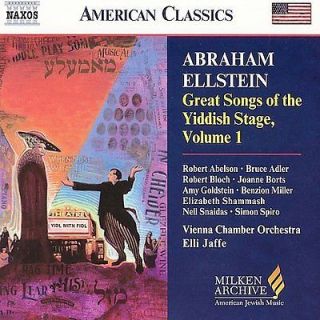   ARTISTS/ABRA   ABRAHAM ELLSTEIN GREAT SONGS OF THE YIDDISH   NEW CD