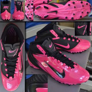 Nike Alpha Speed TD BCA Mid Mold Football Cleats Black/Pink Size 8 1/2