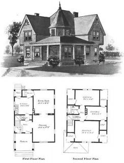 1903 Radford Victorian Architectural House Floor plans