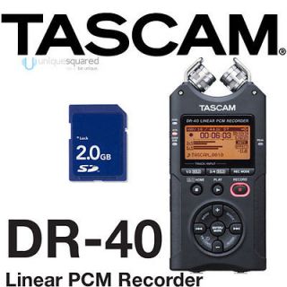 Tascam DR 40 DR40 Linear PCM Handheld 4 track Portable Recorder